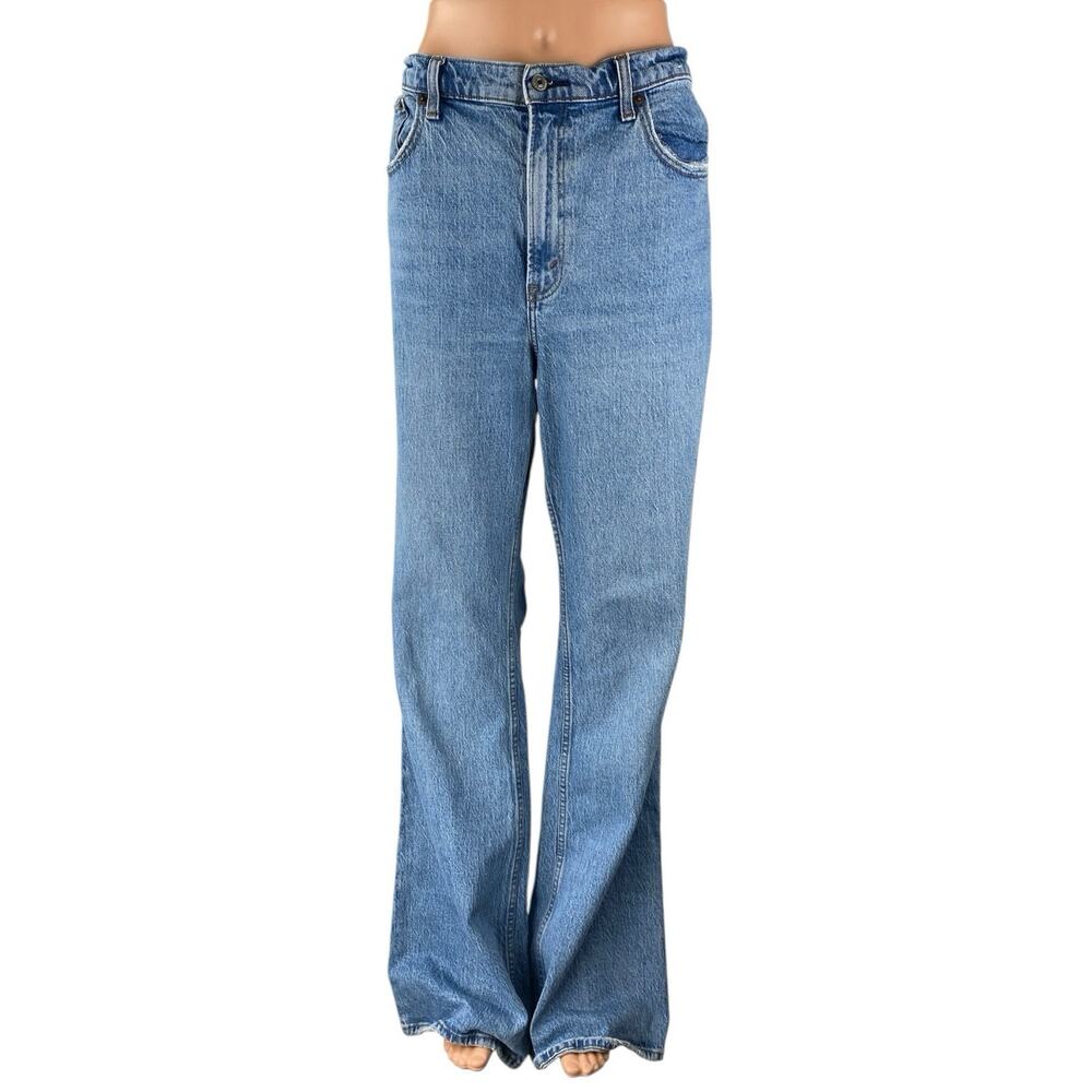 Abercrombie & Fitch The Vintage Flare Blue High Rise Bootcut Denim Jeans Size 32